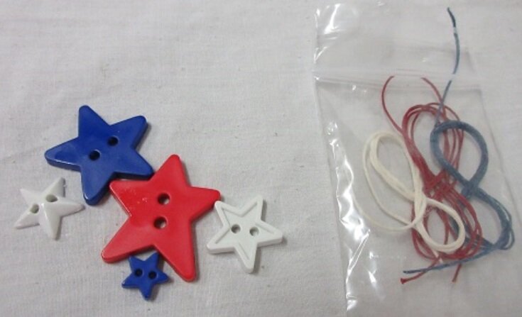 Embellishment Star Buttons For Glory Basket — Gina's Baskets